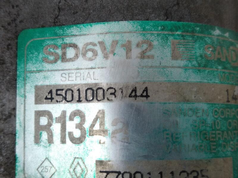 Recambio de compresor aire acondicionado para renault kangoo (f/kc0) rt referencia OEM IAM 7700111235  sanden