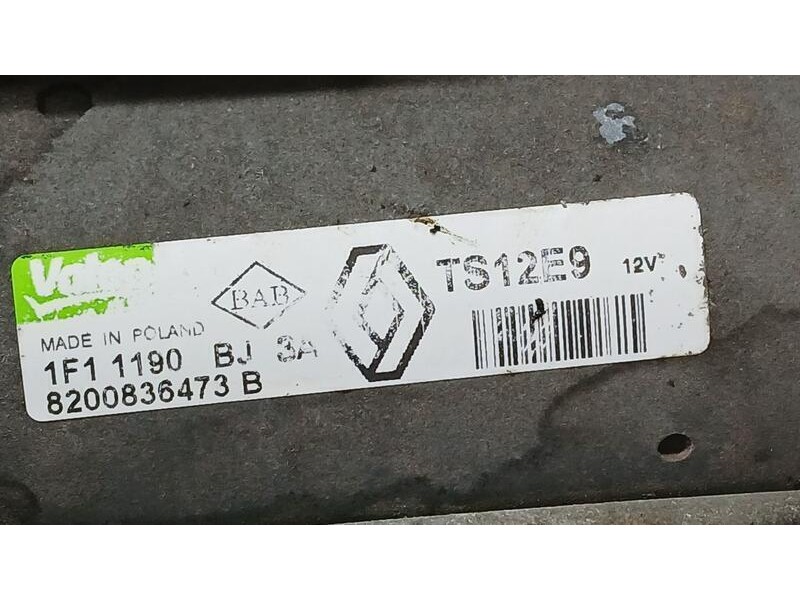 Recambio de motor arranque para dacia duster laureate 4x2 referencia OEM IAM 8200836473B VALEO TS12E9
