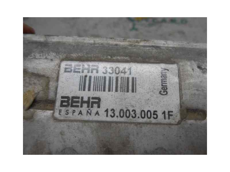 Recambio de intercooler para nissan cabstar chasis cabina referencia OEM IAM 130030051F 33041 BEHR