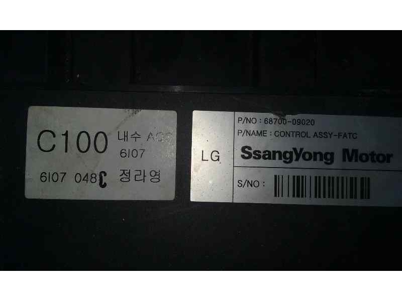 Recambio de mando climatizador para ssangyong actyon 200 xdi 4wd limited referencia OEM IAM 6870009020  