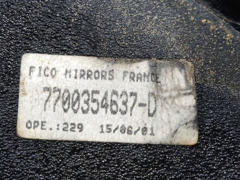 Recambio de retrovisor derecho para renault kangoo (f/kc0) rt referencia OEM IAM 7700354637d  C/ MANDO , TOCADO