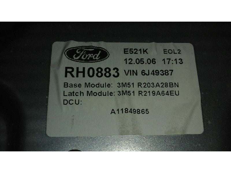 Recambio de elevalunas delantero derecho para ford focus c-max (cap) ambiente (d) referencia OEM IAM 3M51R203A28BN 2 PINS ELECTR