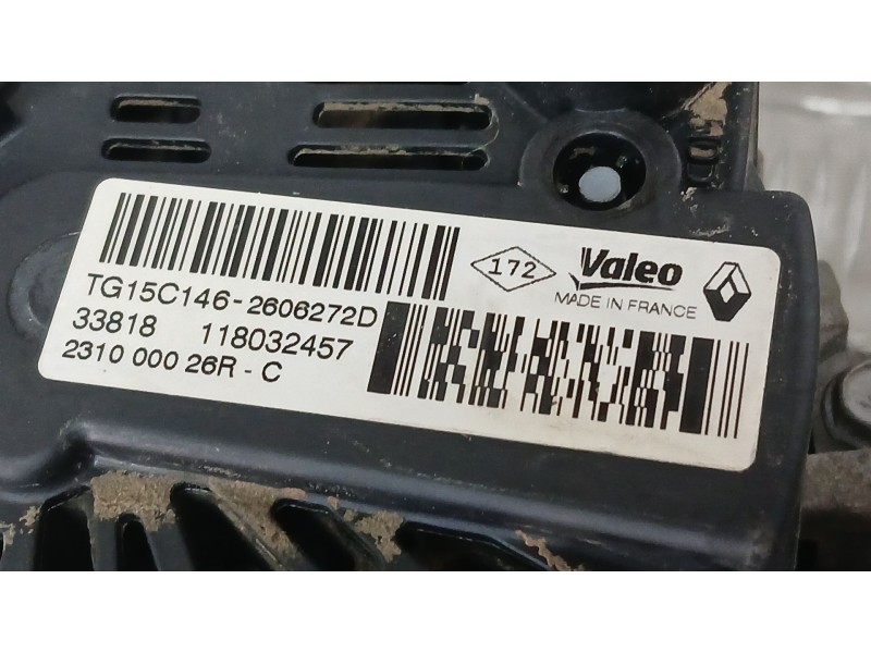 Recambio de alternador para renault kangoo express (fw0/1_) 1.5 dci 75 (fw07, fw10, fw04) referencia OEM IAM 231000026R VALEO TG