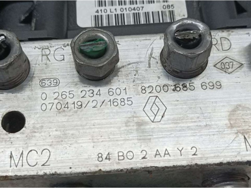 Recambio de abs para renault megane ii berlina 5p authentique referencia OEM IAM 8200685699 0265234601 BOSCH