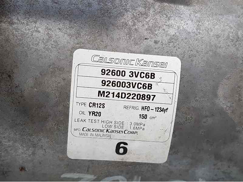Recambio de compresor aire acondicionado para nissan pulsar (c13) acenta referencia OEM IAM 926003VC6B CR12S CALSONIC KANSEI