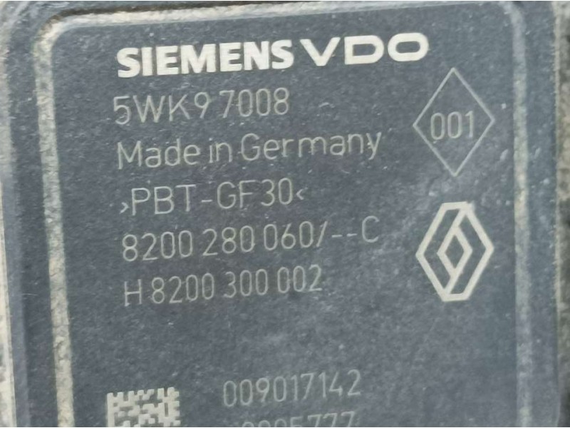 Recambio de caudalimetro para renault megane ii berlina 5p authentique referencia OEM IAM 8200280060C 5WK97008 SIEMENS VDO