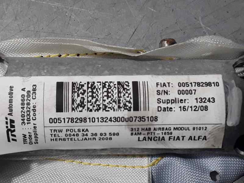 Recambio de airbag cortina delantero izquierdo para fiat nuova 500 (150) sport referencia OEM IAM 517829810 34024860A TRW