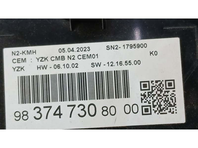 Recambio de cuadro instrumentos para opel vivaro c furgoneta (k0) 2.0 referencia OEM IAM 9837473080  SN21795900