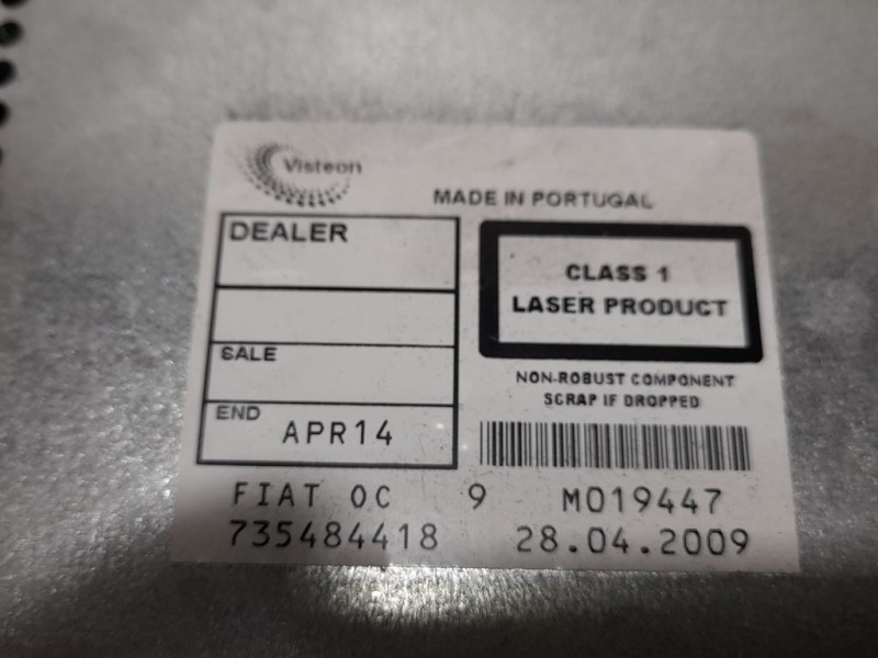 Recambio de sistema audio / radio cd para fiat bravo (198) 1.9 active multijet referencia OEM IAM 735484418  