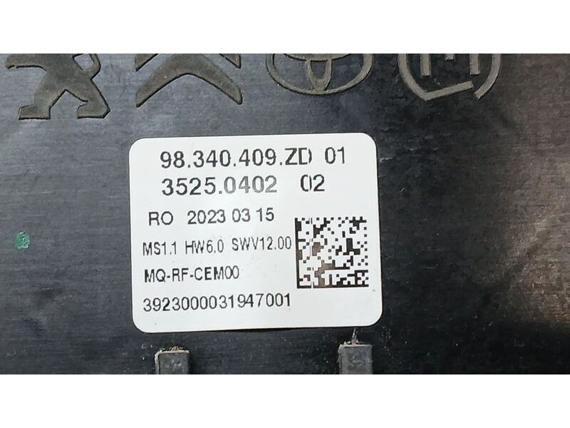 Recambio de mando climatizador para opel vivaro c furgoneta (k0) 2.0 referencia OEM IAM 98340409ZD  35250402