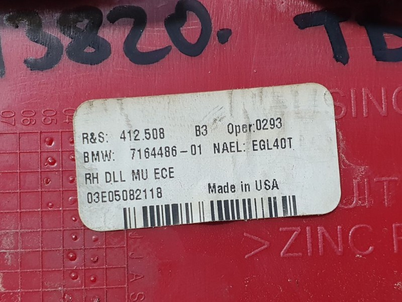 Recambio de piloto trasero derecho para bmw x5 (e53) 3.0d referencia OEM IAM 7164486  INTERIOR