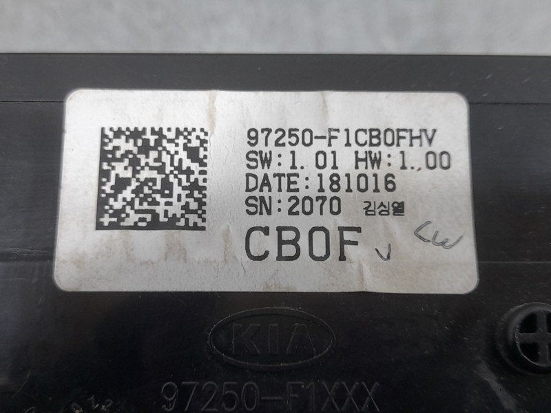 Recambio de mando climatizador para kia sportage iv (ql, qle) 1.6 gdi referencia OEM IAM 97250F1CB0FHV  