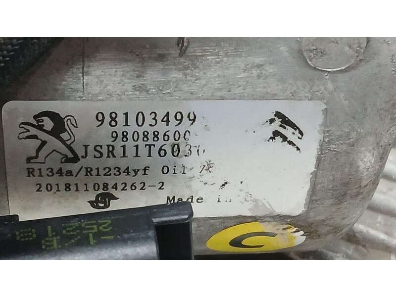 Recambio de compresor aire acondicionado para citroën c3 shine referencia OEM IAM 9810349980  JSR11T6030