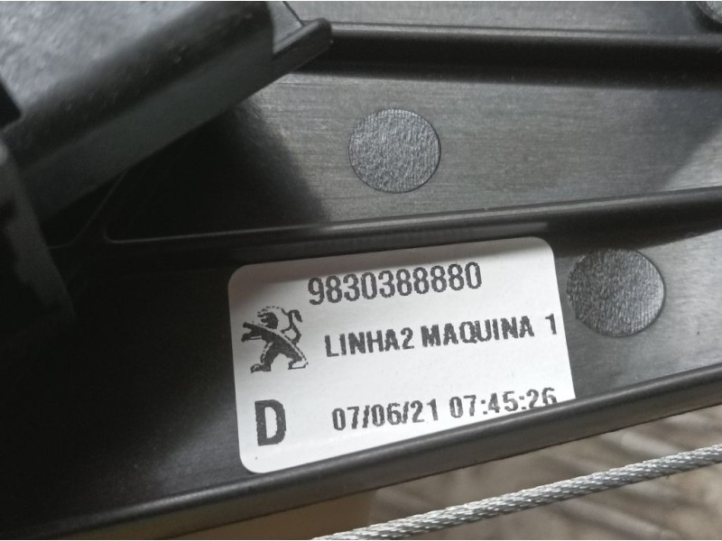 Recambio de elevalunas trasero derecho para peugeot 3008 allure referencia OEM IAM 9830388880  ELECTRICO 6 PINS