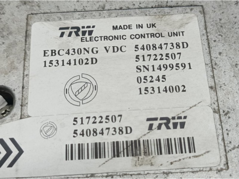 Recambio de abs para alfa romeo 159 (140) 1.9 jtdm 8v elegante referencia OEM IAM 51722507 15314102D TRW