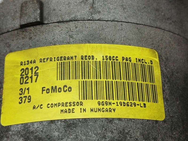 Recambio de compresor aire acondicionado para land rover evoque dynamic referencia OEM IAM 9G9N19D629LB  