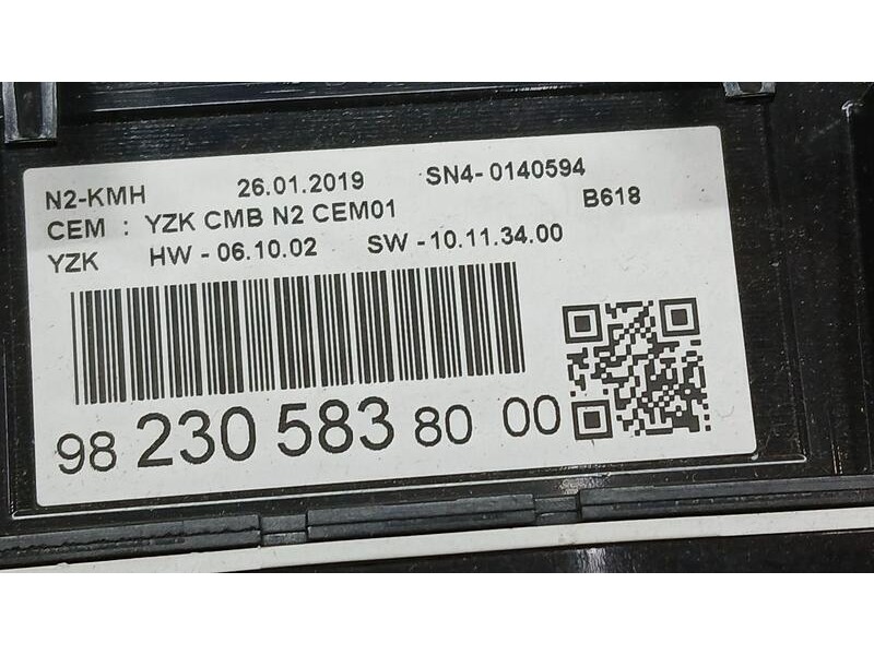 Recambio de cuadro instrumentos para citroën c3 shine referencia OEM IAM 9823058380  SN40140594