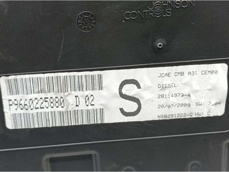 Recambio de cuadro instrumentos para citroën c3 1.4 hdi cool referencia OEM IAM 9660225880 281149734 JOHNSON CONTROLS