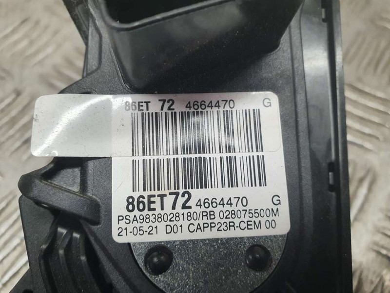 Recambio de potenciometro pedal para peugeot expert furgón pro standar referencia OEM IAM 9838028180 028075500M 