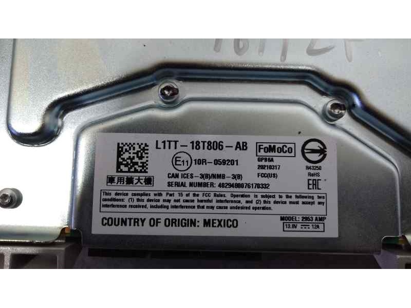 Recambio de amplificador radio para ford puma titanium referencia OEM IAM L1TT18T806AB  FOMOCO
