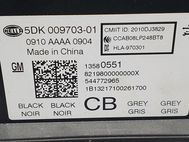 Recambio de modulo electronico para chevrolet cruze lt referencia OEM IAM 13580551 5DK00970301 HELLA