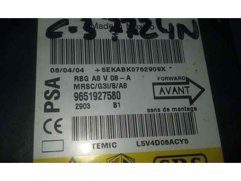 Recambio de airbag delantero izquierdo para citroën c3 1.4 hdi sx plus referencia OEM IAM 96380009ZE  