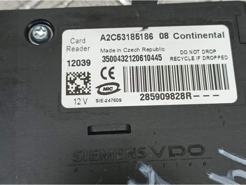Recambio de conmutador de arranque para renault scenic iii dynamique referencia OEM IAM 285909828R A2C53185186 CONTINENTAL