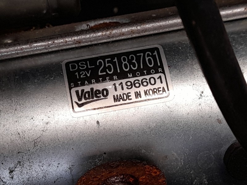 Recambio de motor arranque para chevrolet cruze hatchback (j305) 2.0 cdi referencia OEM IAM 25183761 VALEO 1196601