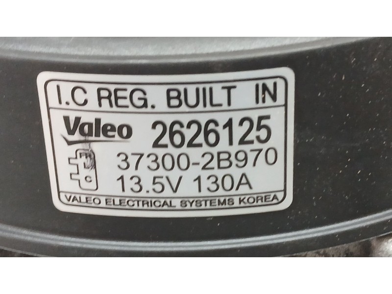 Recambio de alternador para kia sportage iv (ql, qle) 1.6 gdi referencia OEM IAM 373002B970 VALEO 2626125