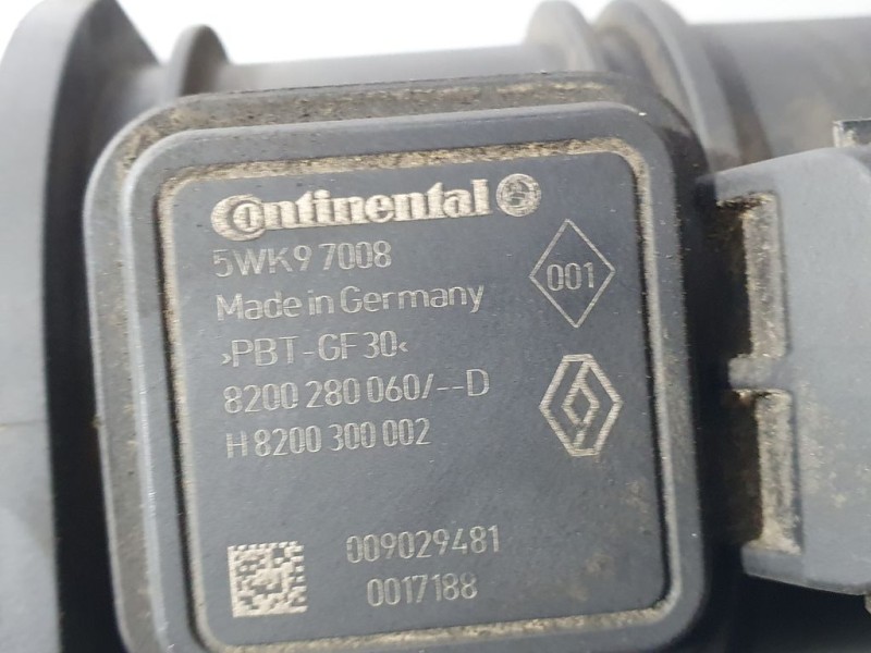 Recambio de caudalimetro para renault kangoo profesional referencia OEM IAM 8200280060D 5WK97008 CONTINENTAL