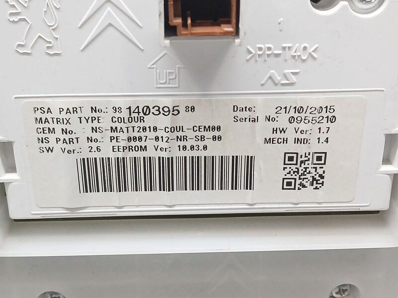 Recambio de cuadro instrumentos para peugeot 2008 (--.2013) allure referencia OEM IAM 9814039580  0955210