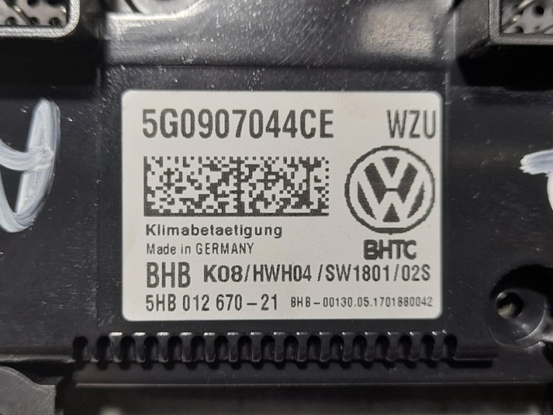 Recambio de mando climatizador para volkswagen golf vii sportsvan advance bluemotion tech referencia OEM IAM 5G0907044CE  