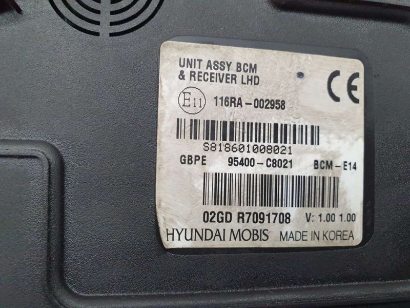 Recambio de modulo electronico para hyundai i20 essence referencia OEM IAM 95400C8021 116RA002958 