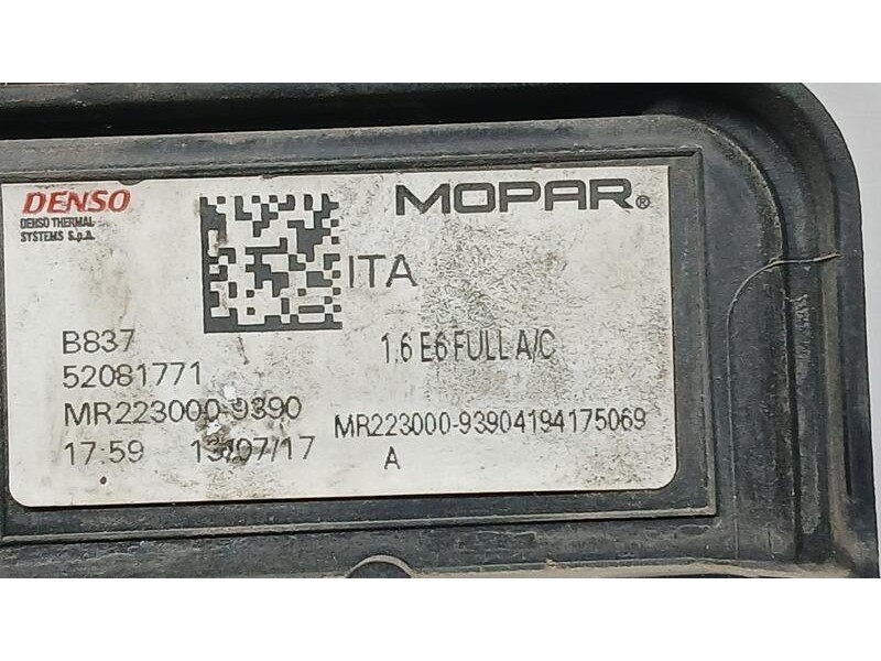 Recambio de electroventilador para jeep renegade longitude fwd referencia OEM IAM 52081771 DENSO 2230009390