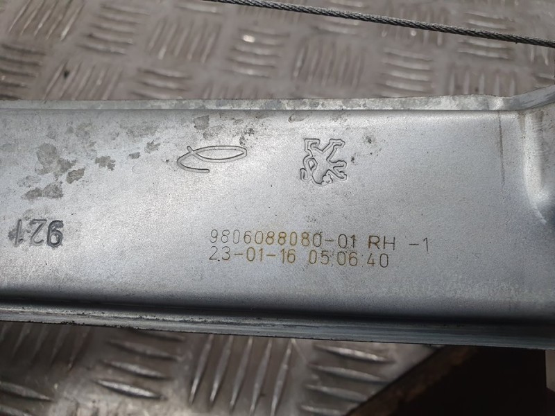 Recambio de elevalunas delantero derecho para peugeot 2008 (--.2013) allure referencia OEM IAM 9806088080  ELECTRICO 6 PINES