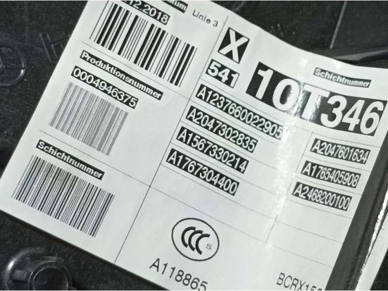 Recambio de elevalunas trasero derecho para mercedes-benz clase gla (w156) gla 200 (156.943) referencia OEM IAM A2047302835 A156