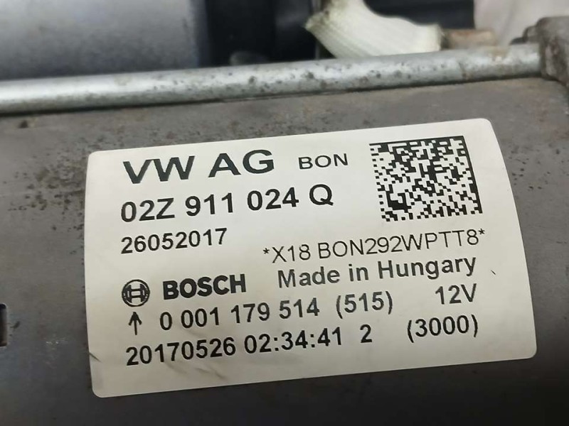 Recambio de motor arranque para volkswagen golf vii sportsvan advance bluemotion tech referencia OEM IAM 02Z911024Q 0001179514 B