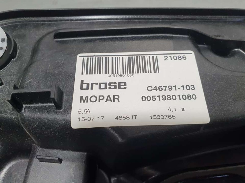 Recambio de elevalunas trasero izquierdo para jeep renegade longitude fwd referencia OEM IAM 519801080 C46791103 BROSE ELECTRICO