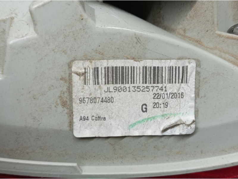 Recambio de piloto trasero izquierdo para peugeot 2008 (--.2013) allure referencia OEM IAM 9678074480  INTERIOR