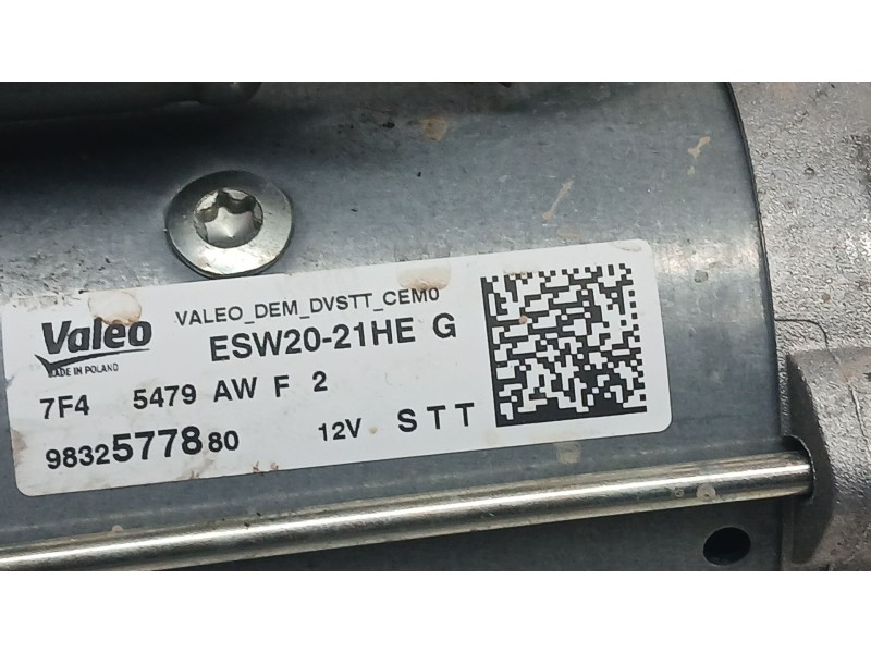 Recambio de motor arranque para peugeot partner furgoneta/monovolumen (k9) 1.5 bluehdi 100 referencia OEM IAM 9832577880 VALEO E