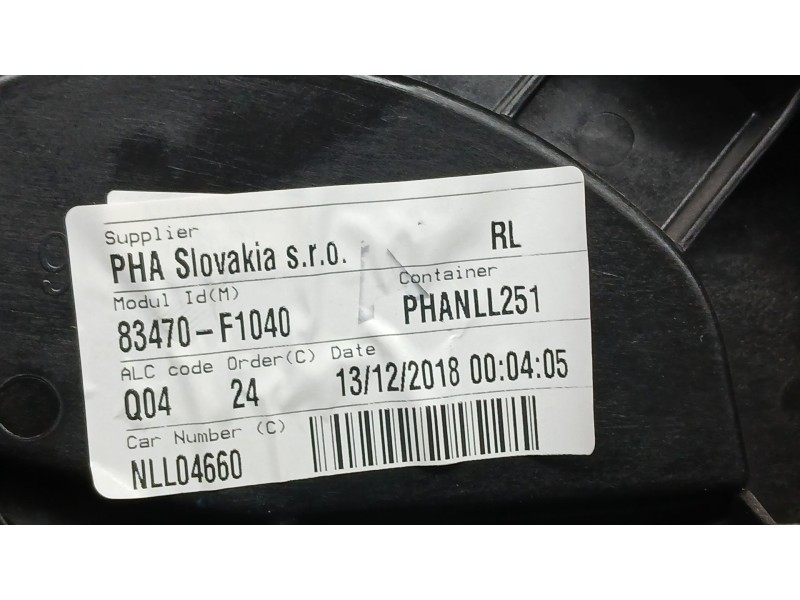 Recambio de elevalunas trasero izquierdo para kia sportage iv (ql, qle) 1.6 gdi referencia OEM IAM 83470F1040 ELECTRICO 2 PINS 