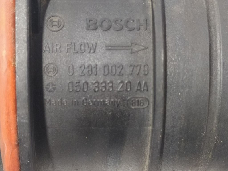 Recambio de caudalimetro para jeep compass limited referencia OEM IAM 05033320AA 0281002770 BOSCH