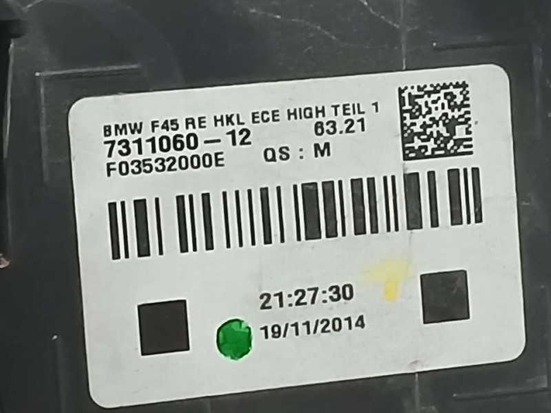 Recambio de piloto trasero derecho para bmw serie 2 active tourer (f45) 218d referencia OEM IAM 63217311060  EXTERIOR ROZADO