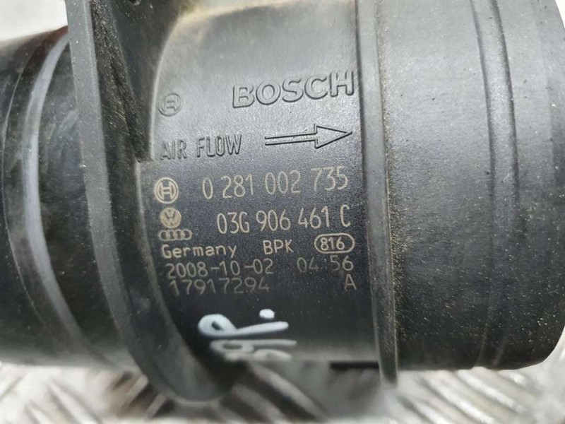 Recambio de caudalimetro para volkswagen golf vi (5k1) advance referencia OEM IAM 03G906461C 0281002735 BOSCH