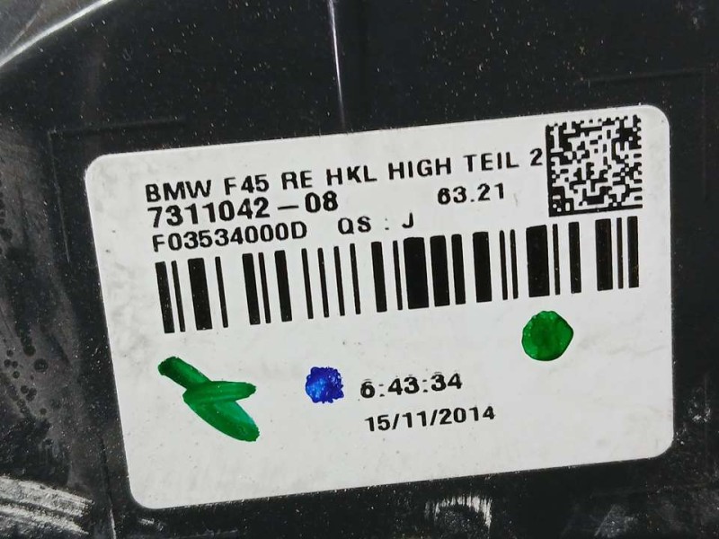 Recambio de piloto trasero derecho para bmw serie 2 active tourer (f45) 218d referencia OEM IAM 63217311042  INTERIOR MANCHADO