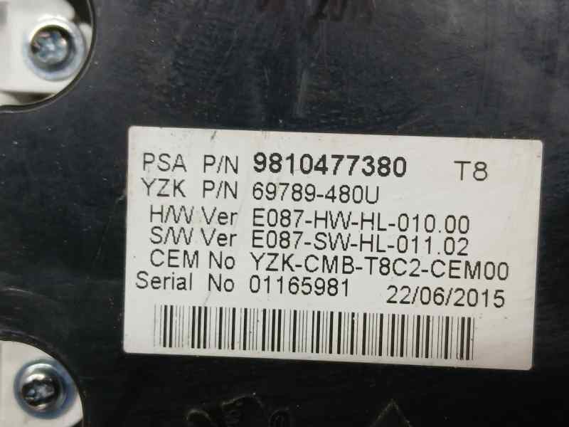 Recambio de cuadro instrumentos para peugeot 3008 allure referencia OEM IAM 981477380 69789480U 