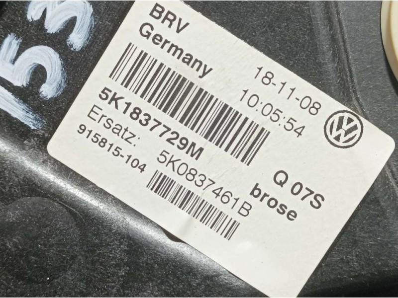 Recambio de elevalunas delantero izquierdo para volkswagen golf vi (5k1) advance referencia OEM IAM 5K1837729M 915815104 ELECTRI