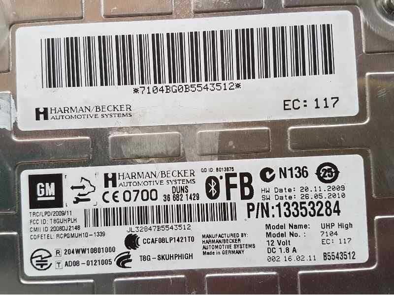 Recambio de modulo bluetooth para opel insignia sports tourer selective referencia OEM IAM 13353284 366821429 