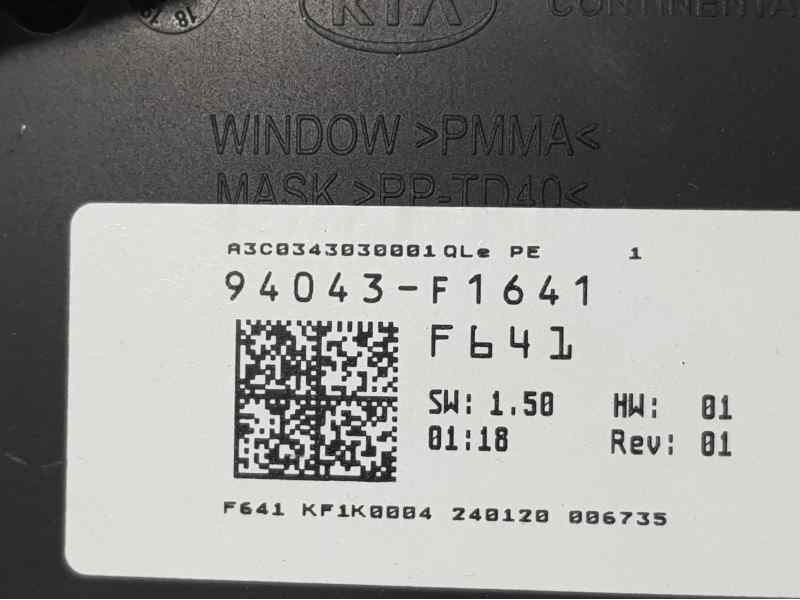 Recambio de cuadro instrumentos para kia sportage drive 2wd referencia OEM IAM 94043F1641 F641KF1K0004240120 