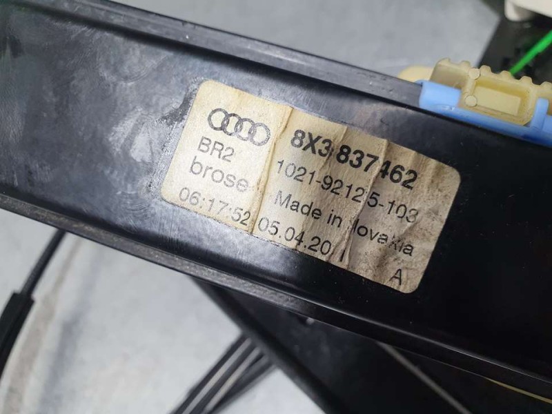 Recambio de elevalunas delantero derecho para audi a1 (8x) ambition referencia OEM IAM 8X3837462A 102192125103 ELECTRICO 2 PINES